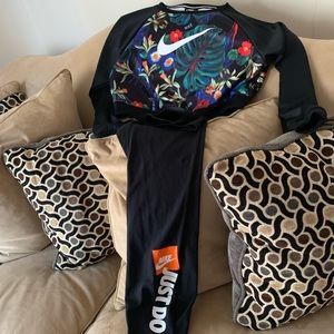 Nike fit.. top is cropped...bottom tights